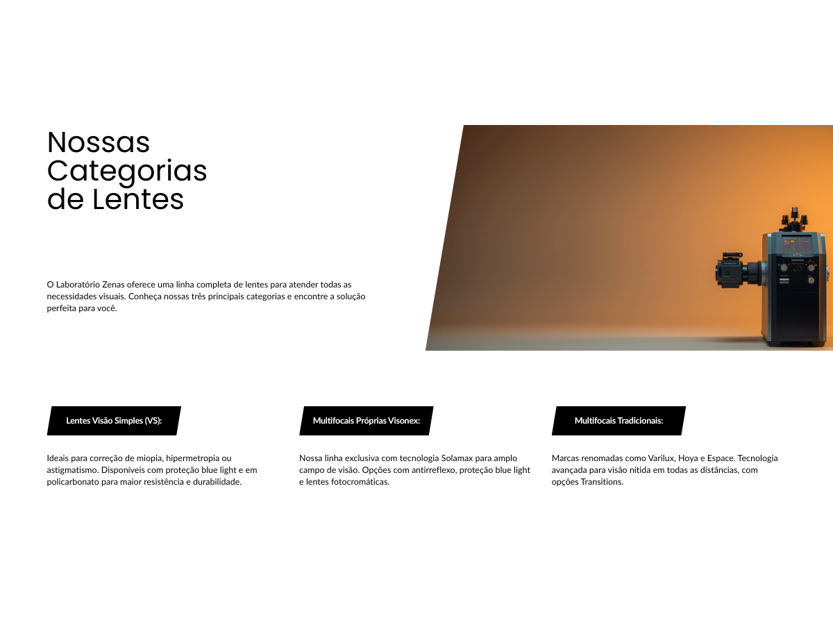 Equipamento usado em laboratório para fabricação de lentes