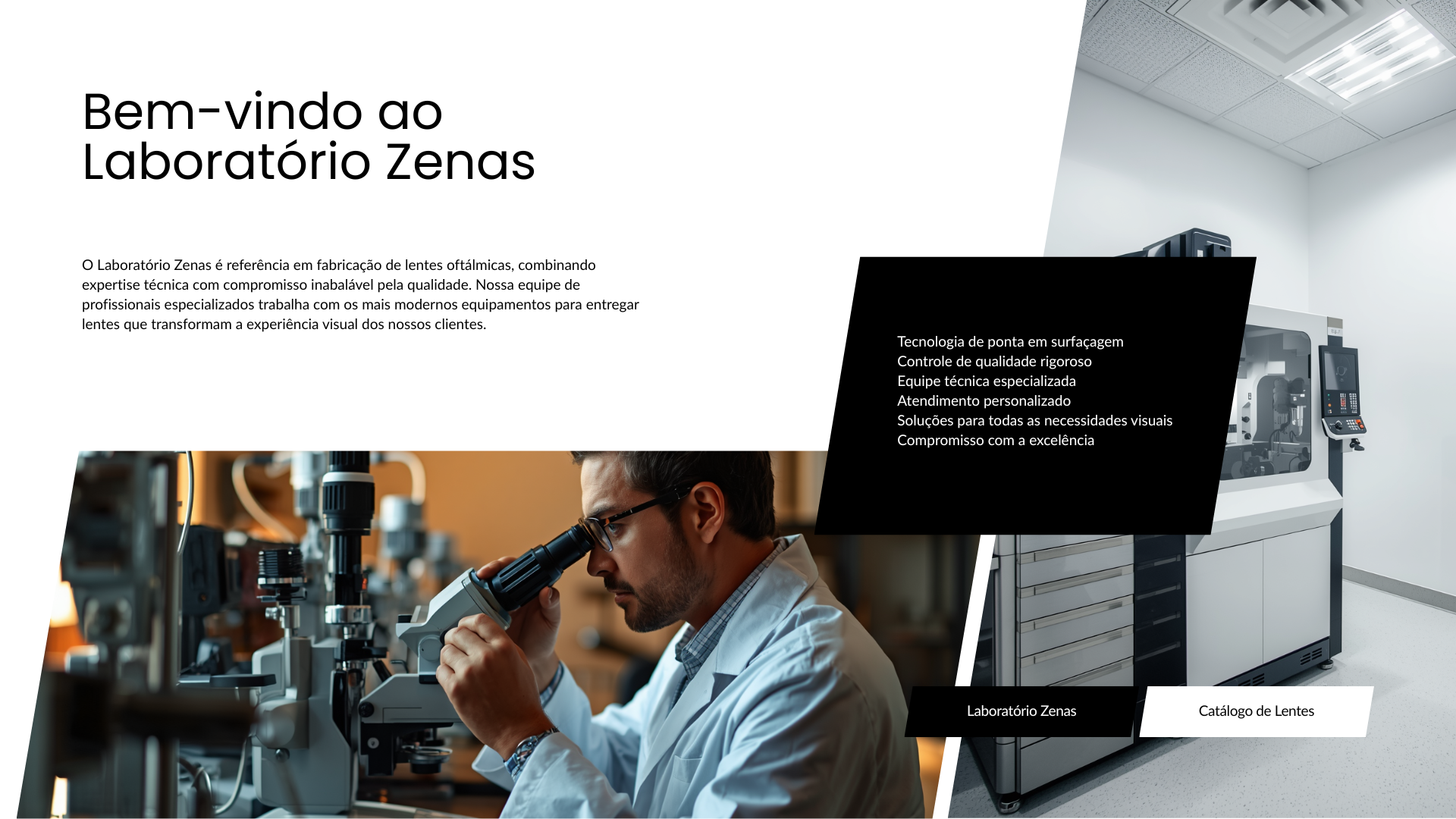 Apresentação do Laboratório Zenas com equipamentos e produção técnica